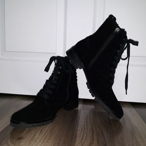 #99. Brand new KATE SPADE Raegan Black Suede Shearling Lined Boots. Size: 9.5